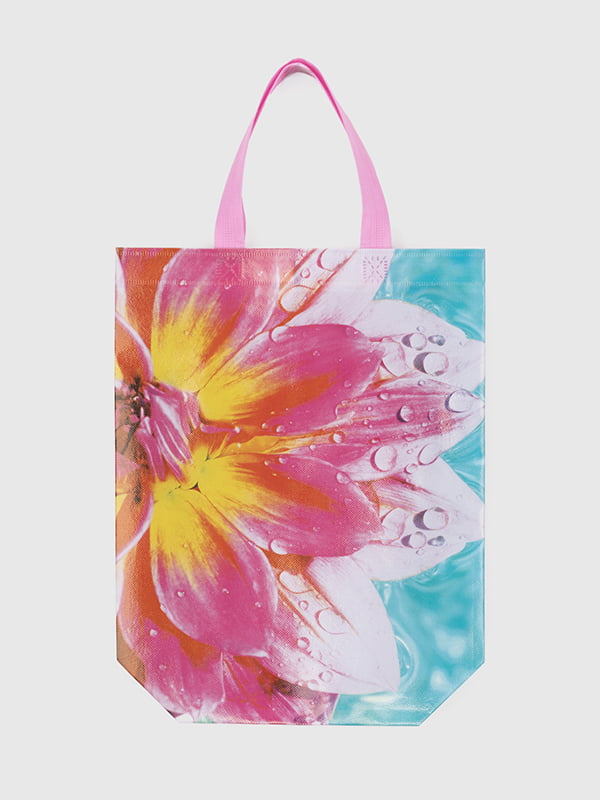 Еко-сумка “Квітка” блакитно-рожева | 6876312