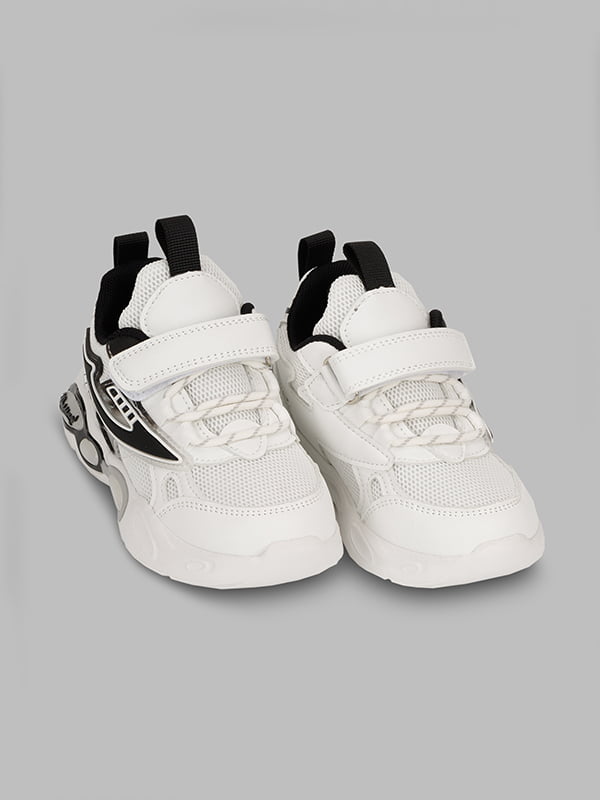 Комбіновані біло-чорні кросівки | 6876575