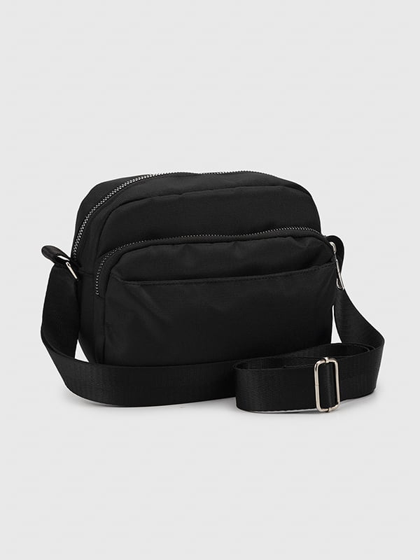 Чорна текстильна сумка через плече | 6876750