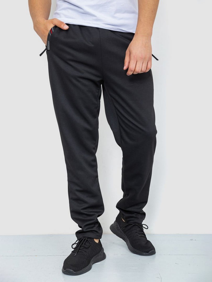 Трикотажные черные брюки | 6888990