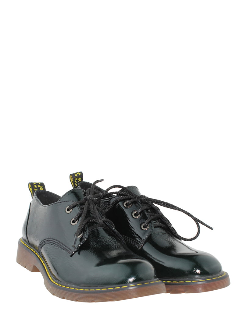 Темно-зелені лаковані туфлі | 6941850