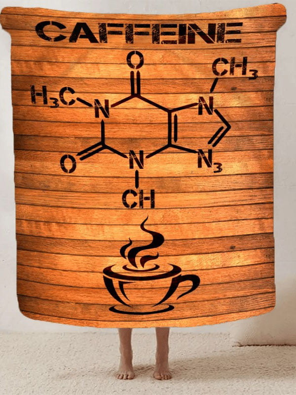 Плед-покривало дитяче мотиваційне COFFEINE 135х160 см коричневе плюш-велюр | 6940743