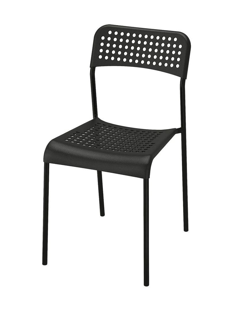 Чорний пластиковий стілець | 6942265