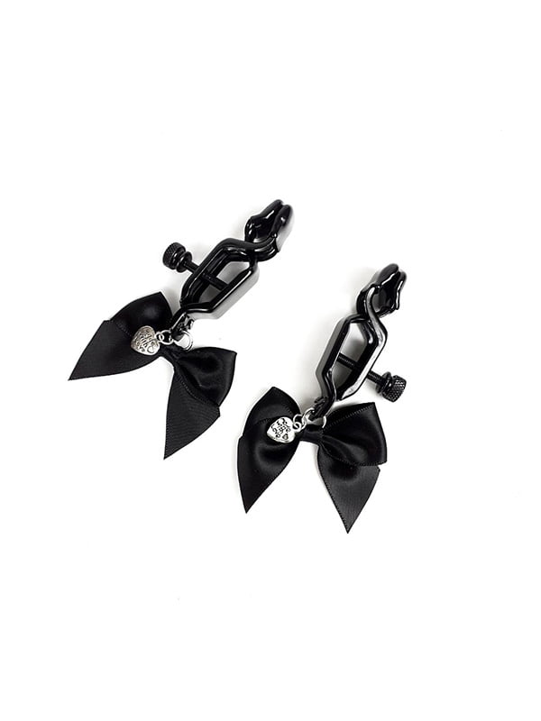 Затискач для сосків - Nipple clamps Black Bow | 6670005