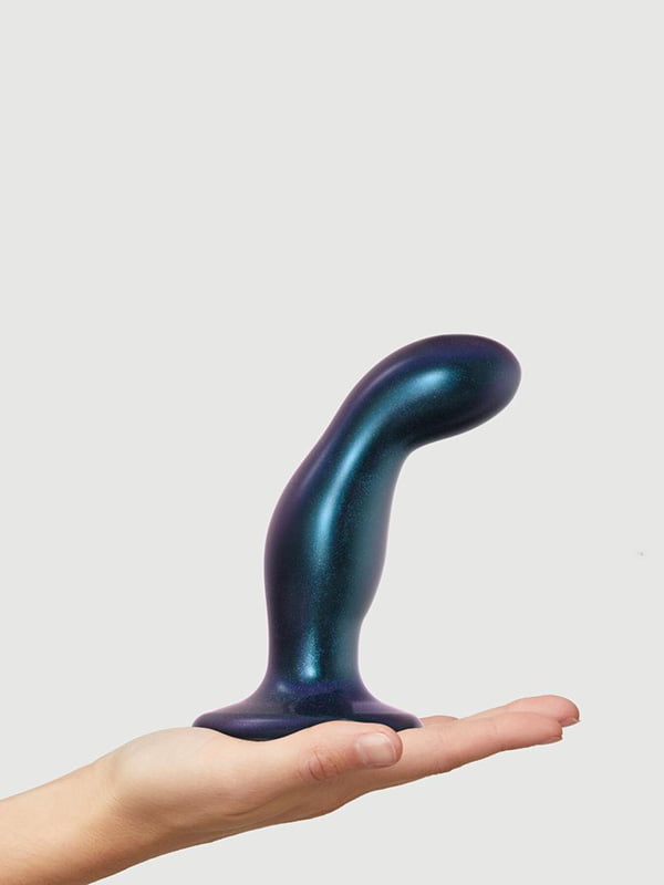 Дилдо Dildo Plug Snaky Metallic Blue, розмір M (діаметр 4 см, ввідна довжина 15,3 см) | 6670788