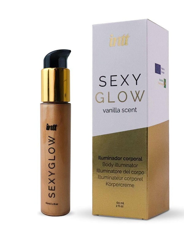 Крем-шимер для тіла Sexy Glow з олією ши та ароматом ванілі, сяйна засмагла шкіра (60 мл)  | 6671077