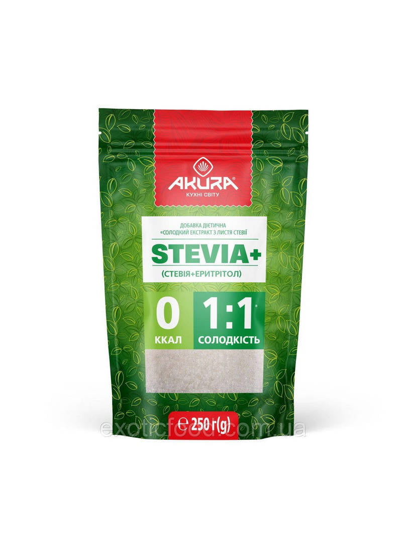 Диетическая добавка "Сладкий экстракт из листьев стевии "Stevia+" 250 г | 6995323