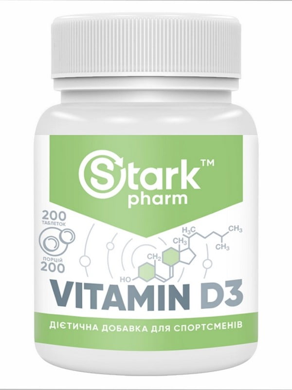 Вітамінна добавка Stark Vitamin D3 2000IU - 200tabs | 6995888