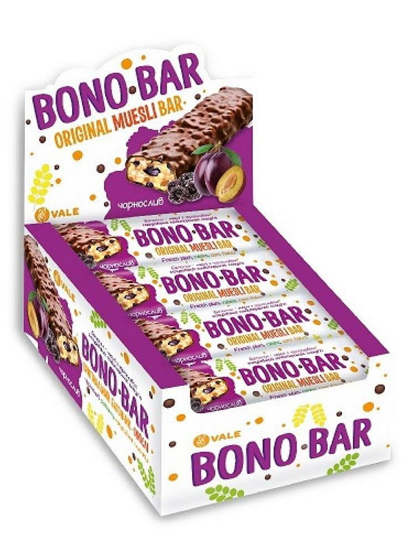 Батончик-мюслі Bono Bar Original Muesli - 20х40g French Plum | 6995925