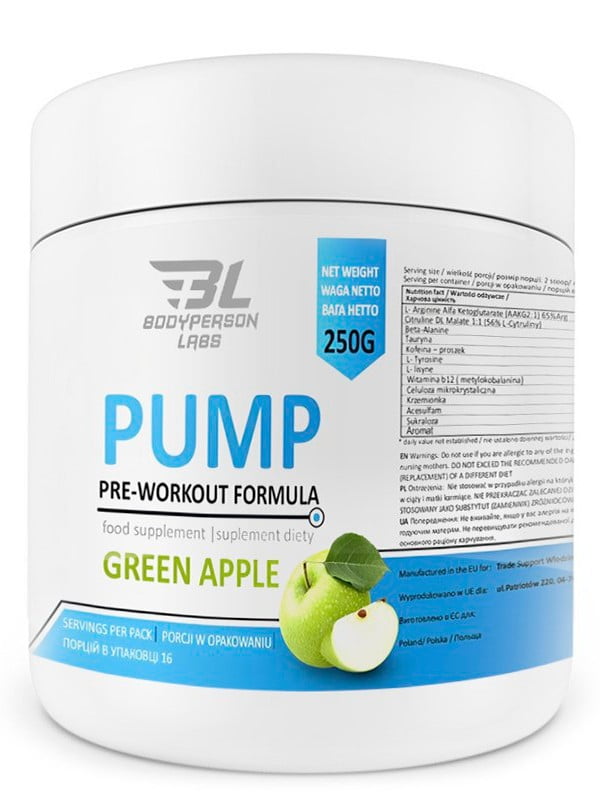 Добавка Pre-Workout Formula - 250g Green apple | 6996239