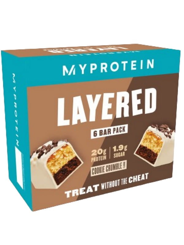 Протеїновий батончик Layered Bar - 12x60g Cookie Crumble | 6996347