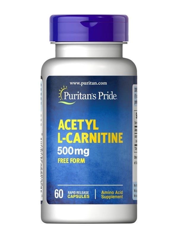 Вітамінна добавка Acetyl L-Carnitine 500 mg - 60 Capsules | 6996368