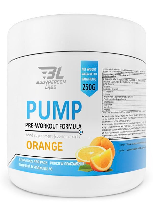 Добавка Pre-Workout Formula - 250g Orange | 6996388