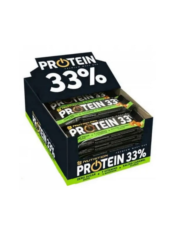 Протеїнові батончики Protein 33% Bar - 25x50g Salted caramel | 6996399