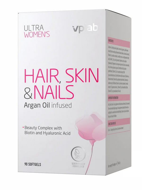 Мультивітаміни для волосся, шкіри та нігтів Ultra Women's Hair, Skin & Nails - 90 softgels | 6996577