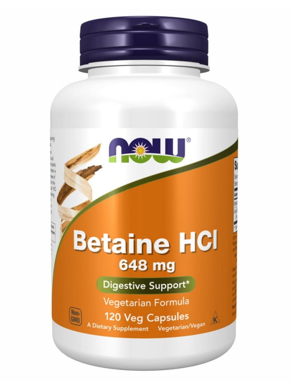 Вітамінна добавка Betaine HCI 648mg - 120vcaps | 6996684