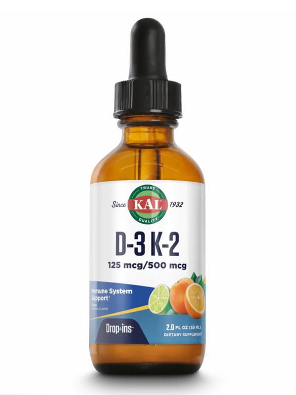 Вітамінна добавка D3 K2 DropIns 125mcg - 2 oz Citrus | 6996693