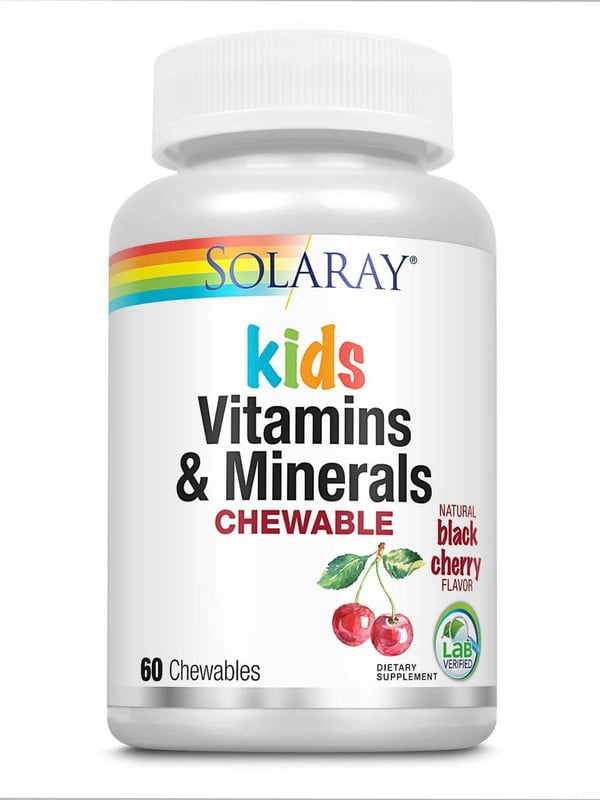 Вітамінна добавка Children's Vitamins & Minerals Chewable - 60 vcaps Black Cherry | 6996712