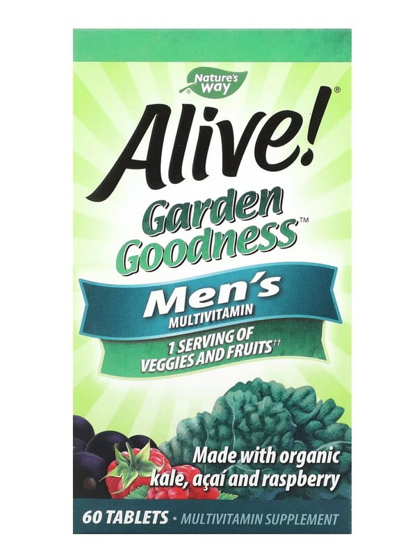 Вітамінна добавка Alive Organic Garden Goodness Men - 60 tabs | 6996732