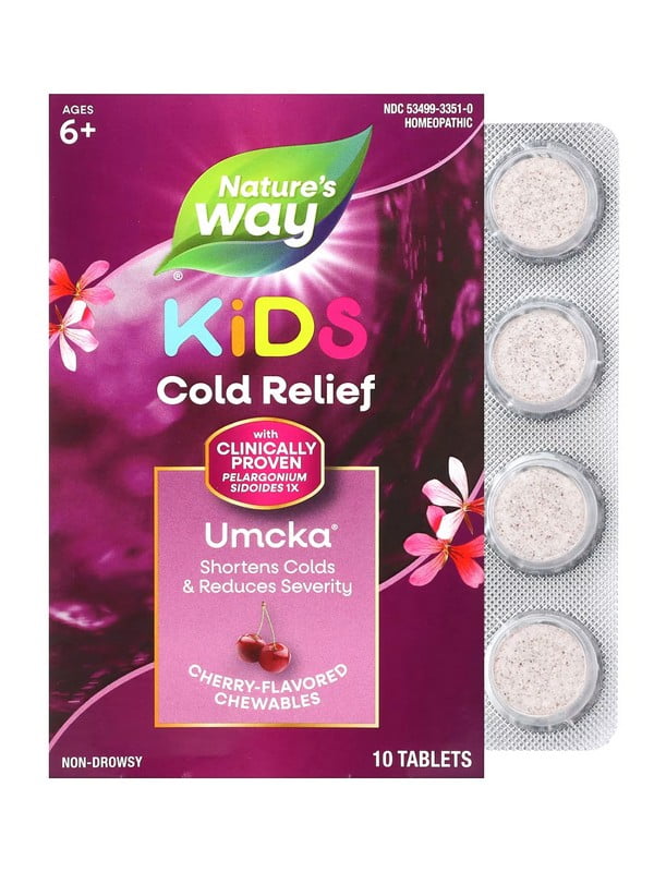 Комплекс від застуди Umcka Coldcare Cherry Kids -10 chew tabs | 6996778