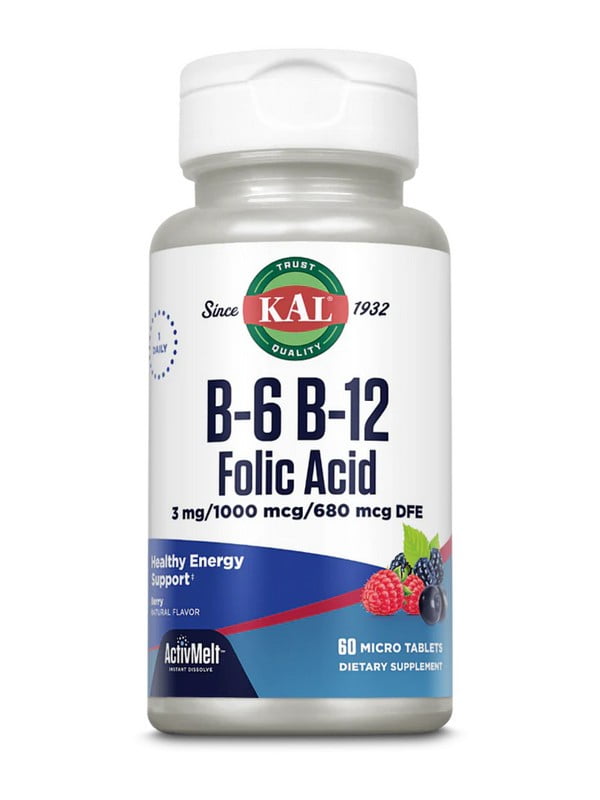 Вітамінна добавка B-6 B-12 Folic Acid | 6997532