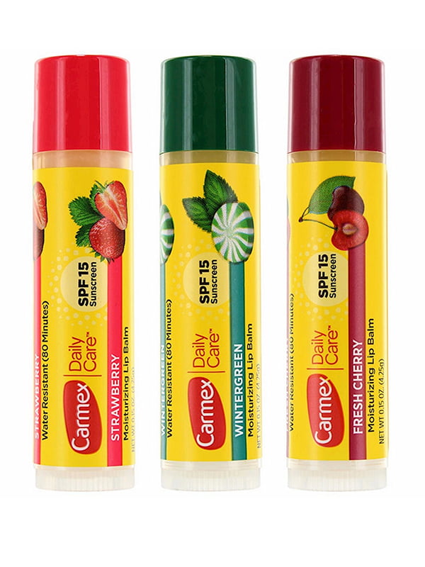 Набір бальзамів для губ у стіках 3-Pack Cherry, Strawberry, Wintergreen SPF 15 (3х4,25 г) | 7021081