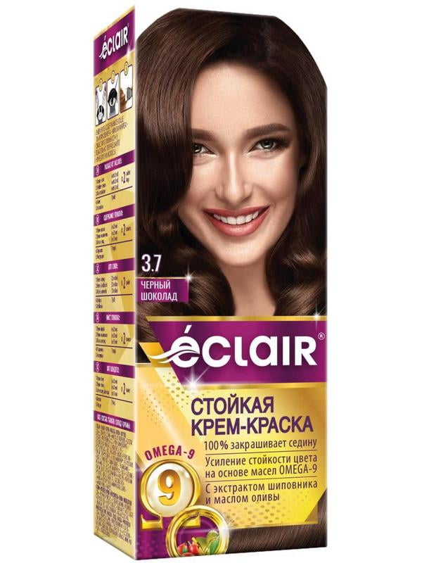 Крем-фарба для волосся Omega-9 Hair Color 3.7 Чорний шоколад | 7038795