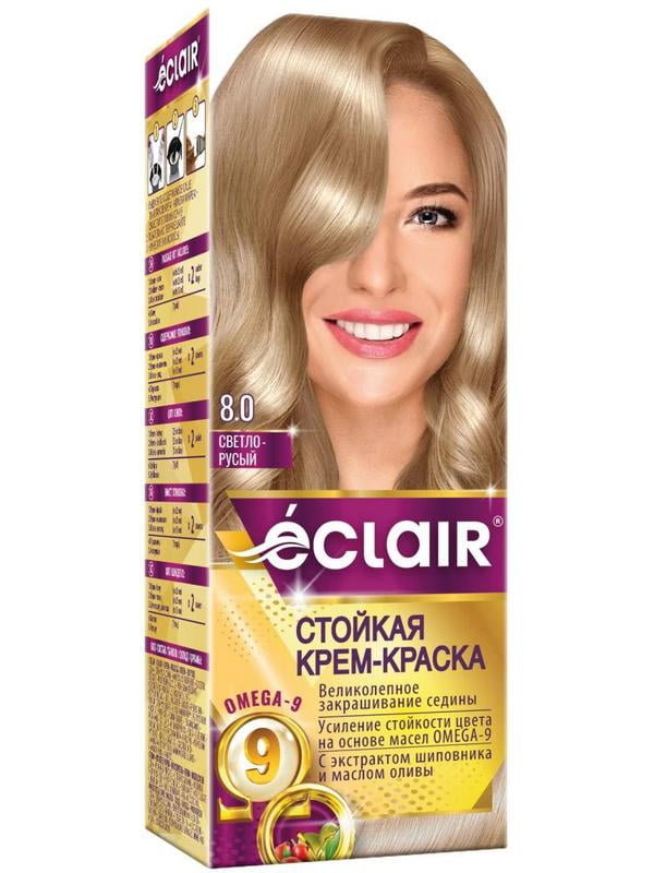 Крем-фарба для волосся Omega-9 Hair Color 8.0 Світло-русявий | 7038819