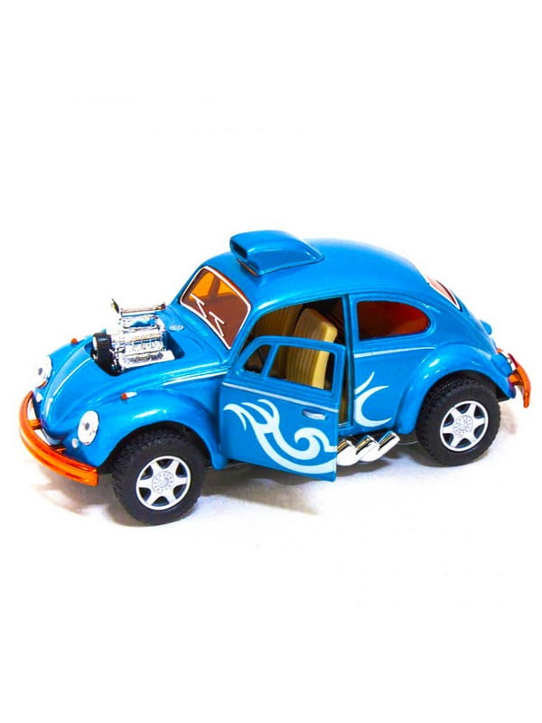 Машинка металева інерційна Volkswagen Beetle Custom Dragracer 1:32 Блакитний | 7053307