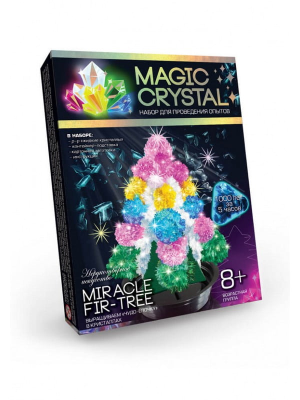 Дитячий набір для проведення дослідів "MAGIC CRYSTAL" безпечний Чудо-ялинка | 7053327