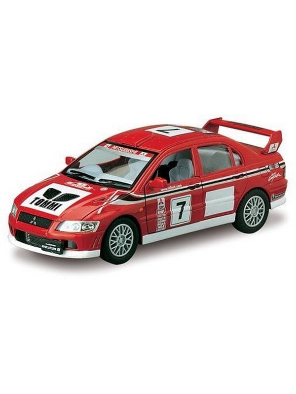 Колекційна машинка Mitsubishi lancer evolution vii wrc (Red) інерційна | 7054441