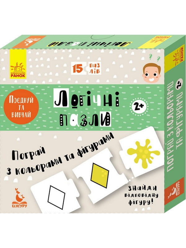 Дитячі логічні пазли "Пограй з кольорами і фігурами" укр. мовою | 7054709