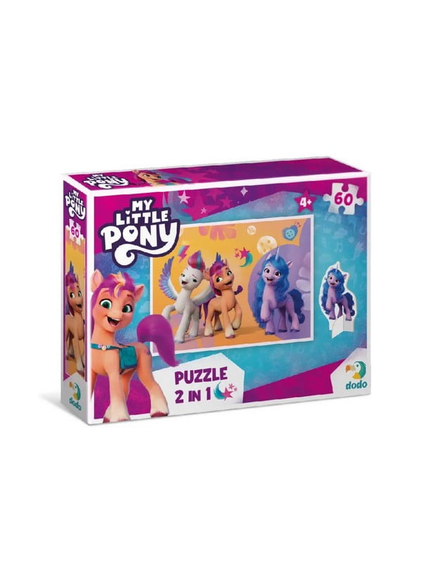 Дитячі Пазли My Little Pony "Яскраві образи"  (60 елементів), з фігуркою | 7057006