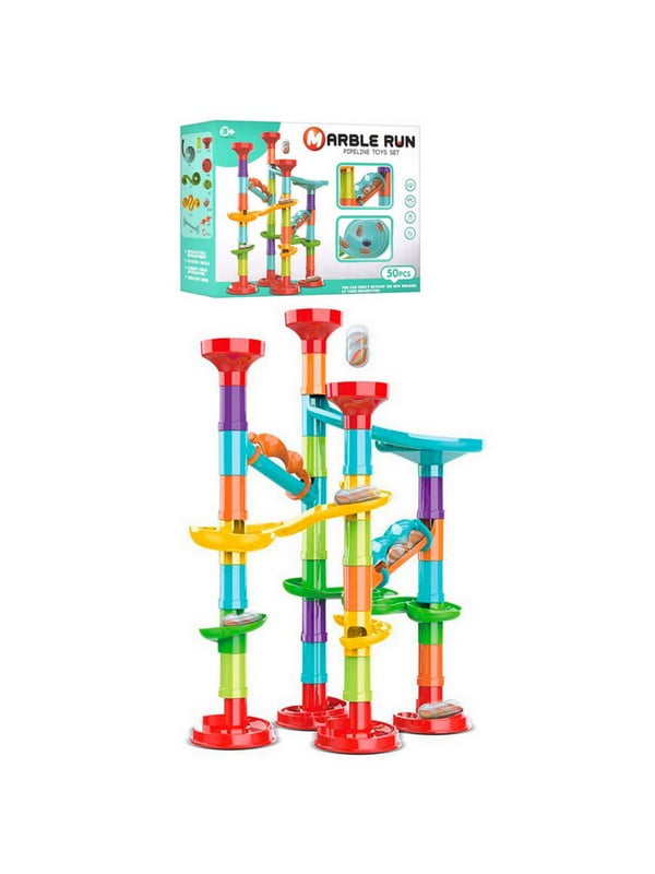 Гра лабіринт Marble Run, 50 деталей | 7057449