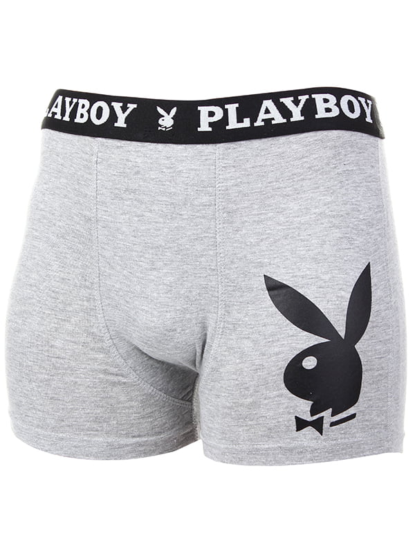 Труси-боксери з трикотажу Playboy сірі | 6644853