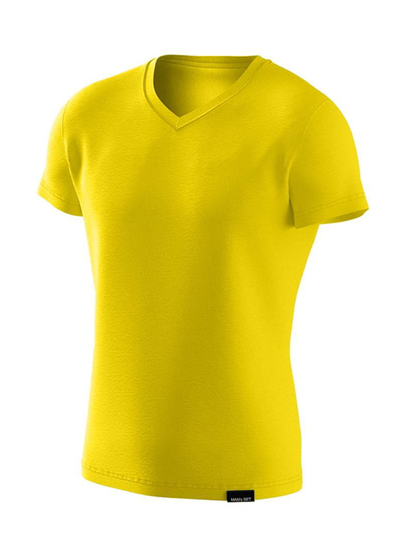 Футболка  Basic V-neck XL Жовтий  | 7113446