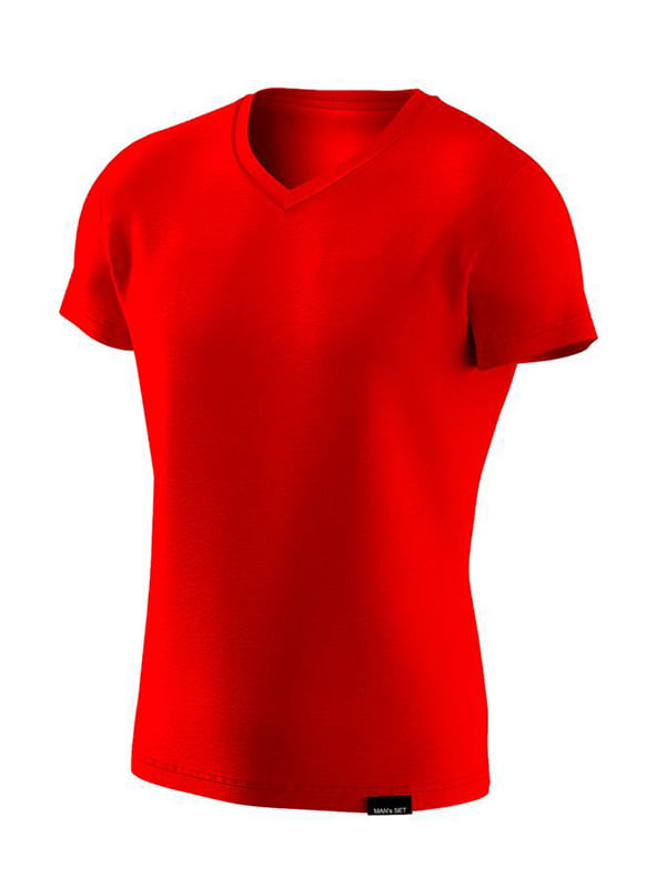 Футболка  Basic V-neck 3XL Червоний  | 7114795