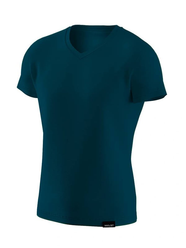 Футболка  Basic V-neck 2XL Темно-блакитний  | 7114877