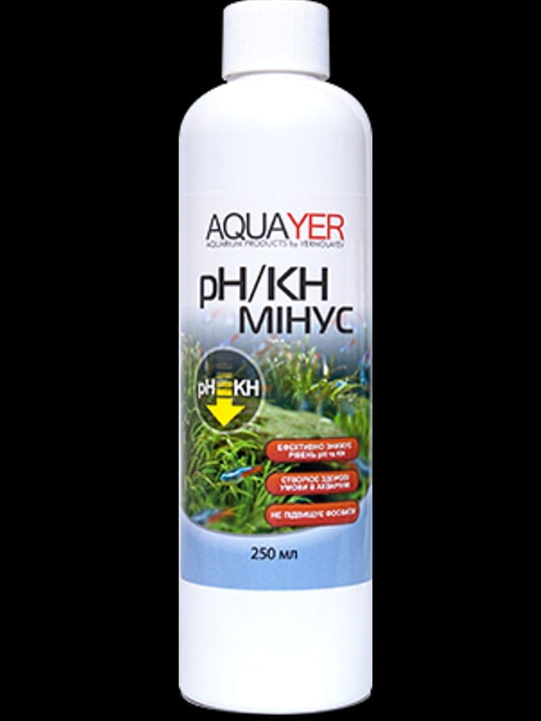 AQUAYER pH/KH мінус 250 мл, засіб для зниження карбонатної жорсткості в акваріумі | 7126138