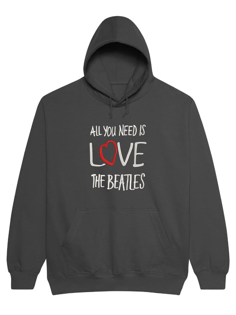 Худі сіра з вишивкою "All You Need Is Love, The Beatles es" | 7127919