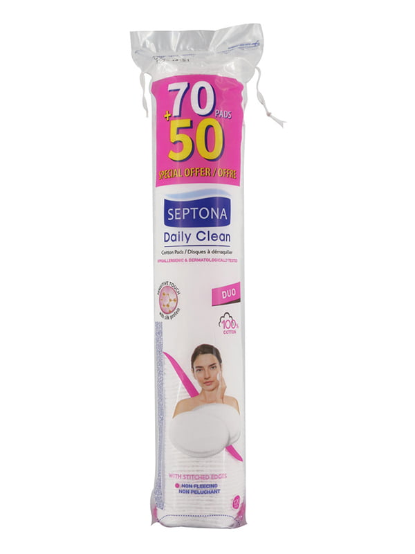 Ватні диски Sensitive Touch DUO 70+50 шт | 7142984