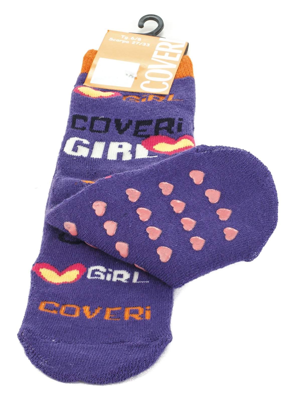 Шкарпетки фіолетові з написами | 576560