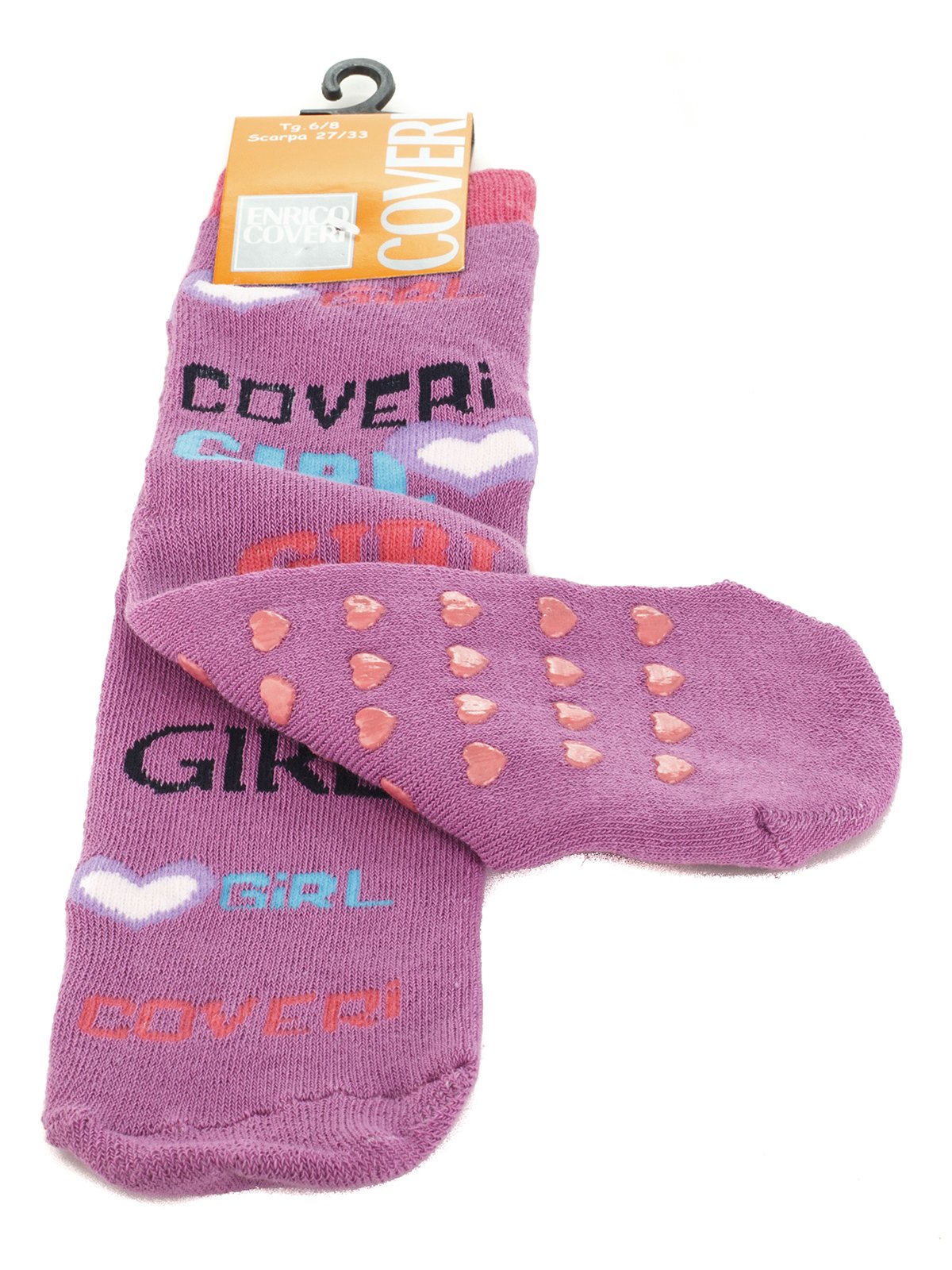Шкарпетки бузкові з написами | 576564