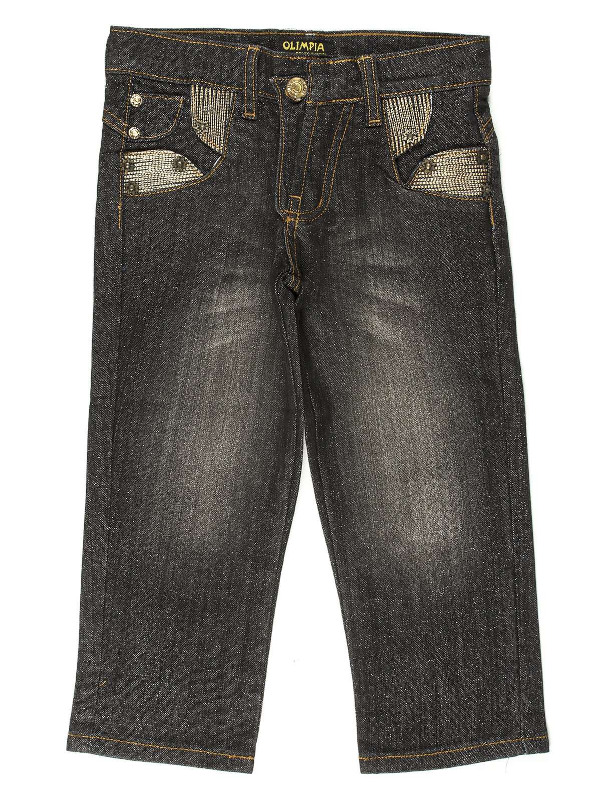 Капри черные джинсовые | 649111