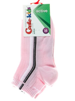 Шкарпетки рожеві з смужками - Conte Kids - 2624689