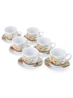 Набір кавових чашок з блюдцями (12 предметів) | 2787597