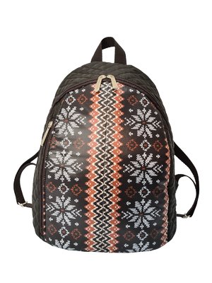 Рюкзак коричневий з орнаментом | 2854892
