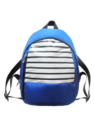 Рюкзак чорно-синій в смужку | 2854993