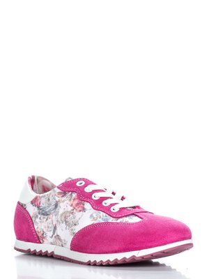 Кросівки рожеві з квітковим принтом | 2882155