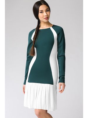 Платье бело-зеленое | 2949207